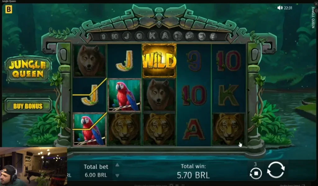 Slots modernos em um cassino iluminado em 2026